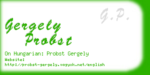 gergely probst business card